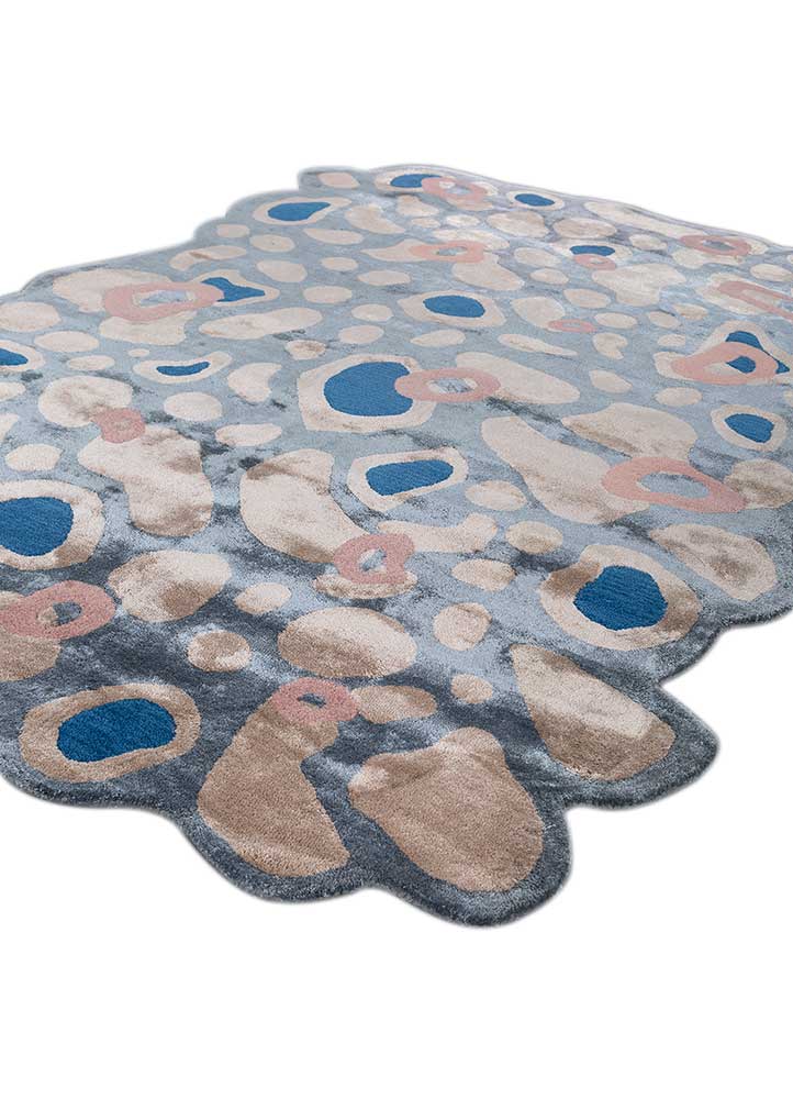 Alfombra de diseño forma especial  - 270 x 180 cm - azul