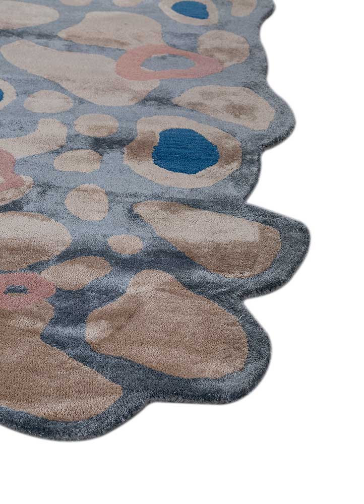 Alfombra de diseño forma especial  - 270 x 180 cm - azul