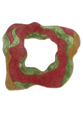 Alfombra de diseño forma especial  - 70 x 80 cm - naranja