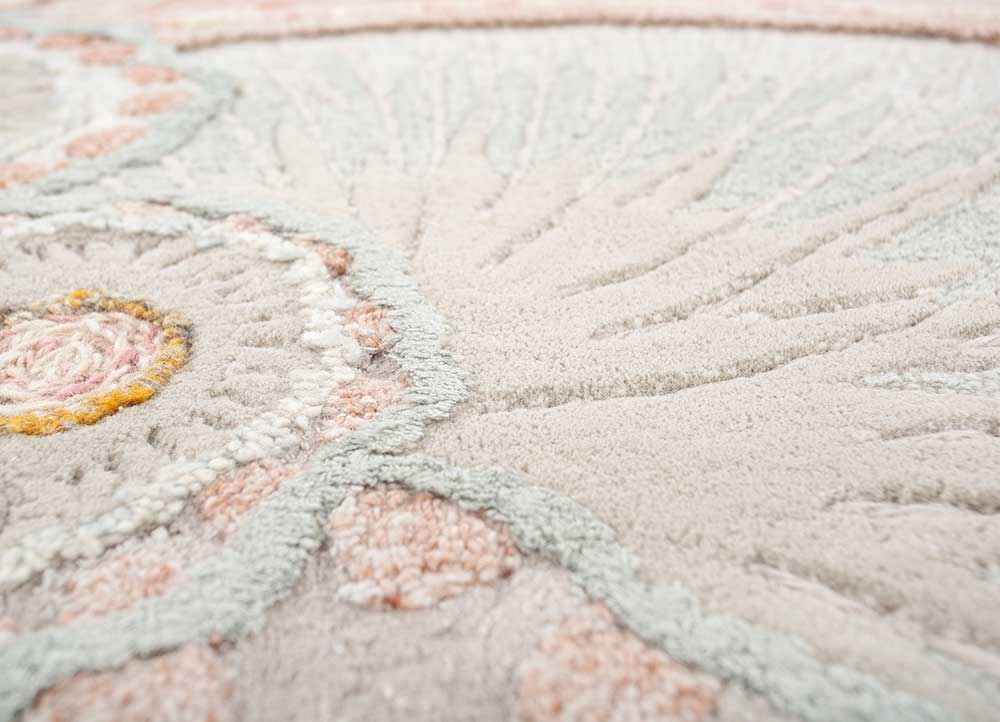 Alfombra de lana forma especial  - 240 x 180 cm - beige