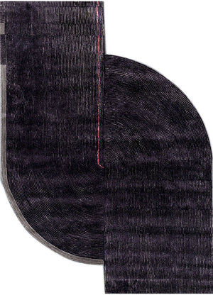 Alfombra de diseño forma especial  - 330 x 240 cm - antracita