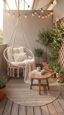 Alfombra de yute - 200 x 140 cm - natural