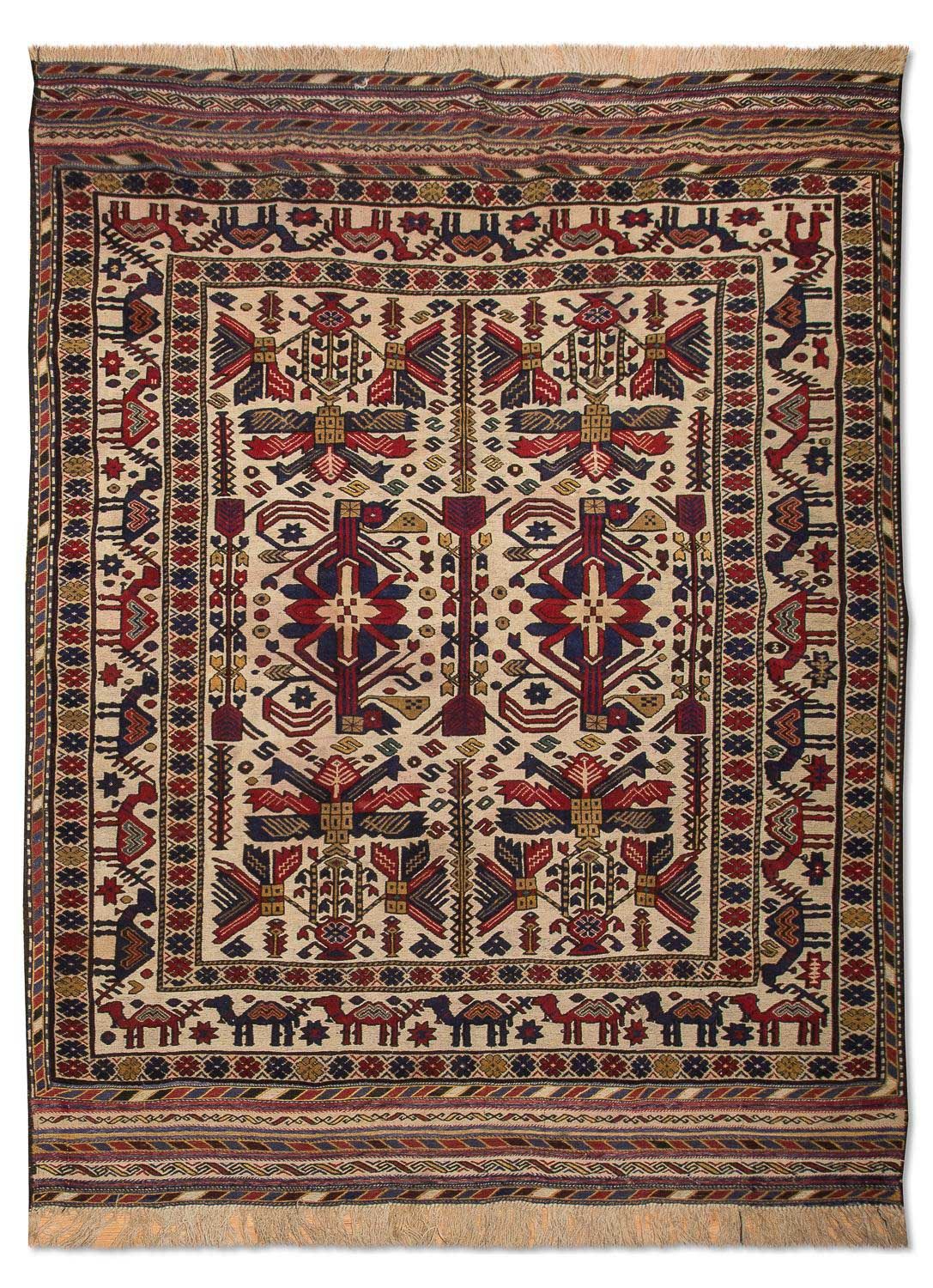 Alfombra Kelim - Antigua - 276 x 185 cm - beige