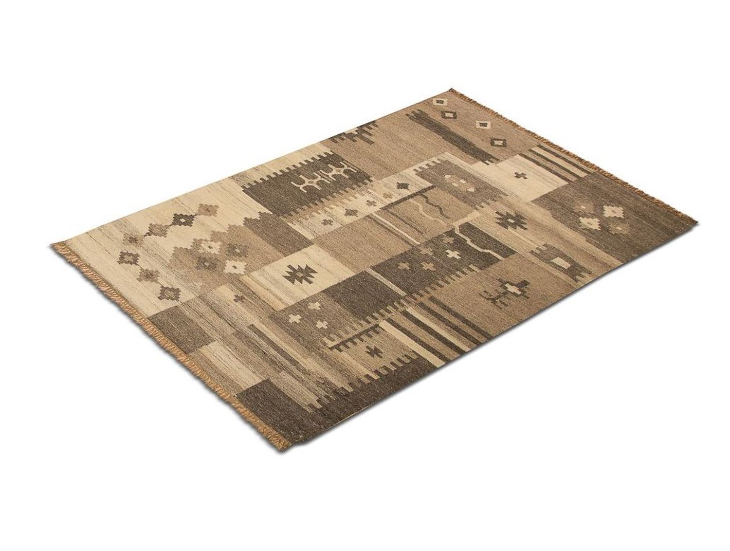Alfombra Kelim - Tendencia - 200 x 140 cm - multicolor