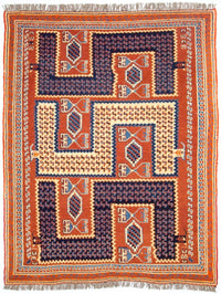 Alfombra Kelim - Oriental - 185 x 145 cm - multicolor