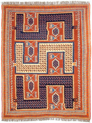 Alfombra Kelim - Oriental - 185 x 145 cm - multicolor
