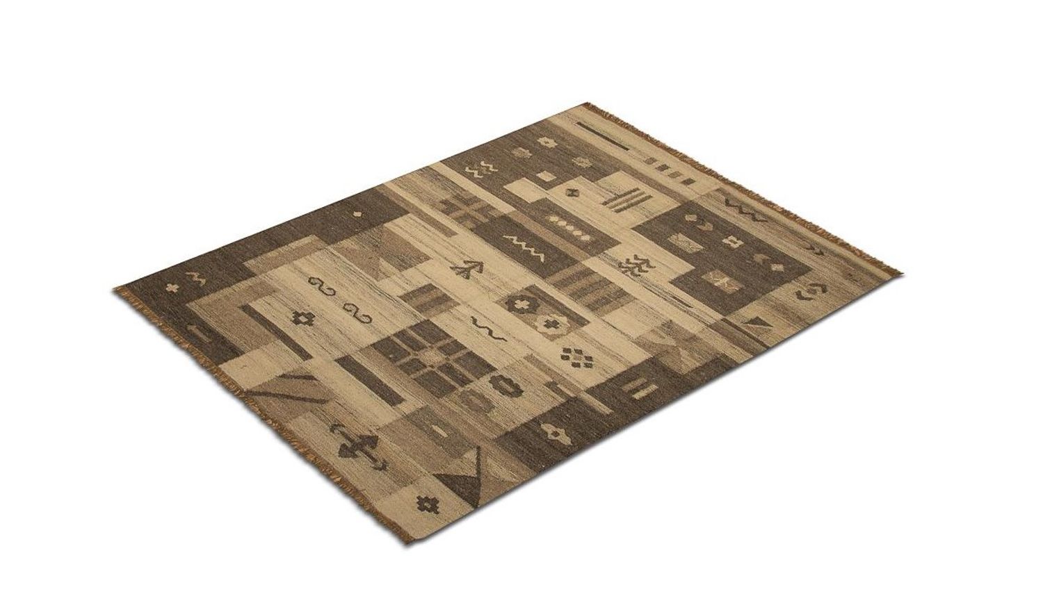 Alfombra Kelim - Tendencia - 200 x 140 cm - natural