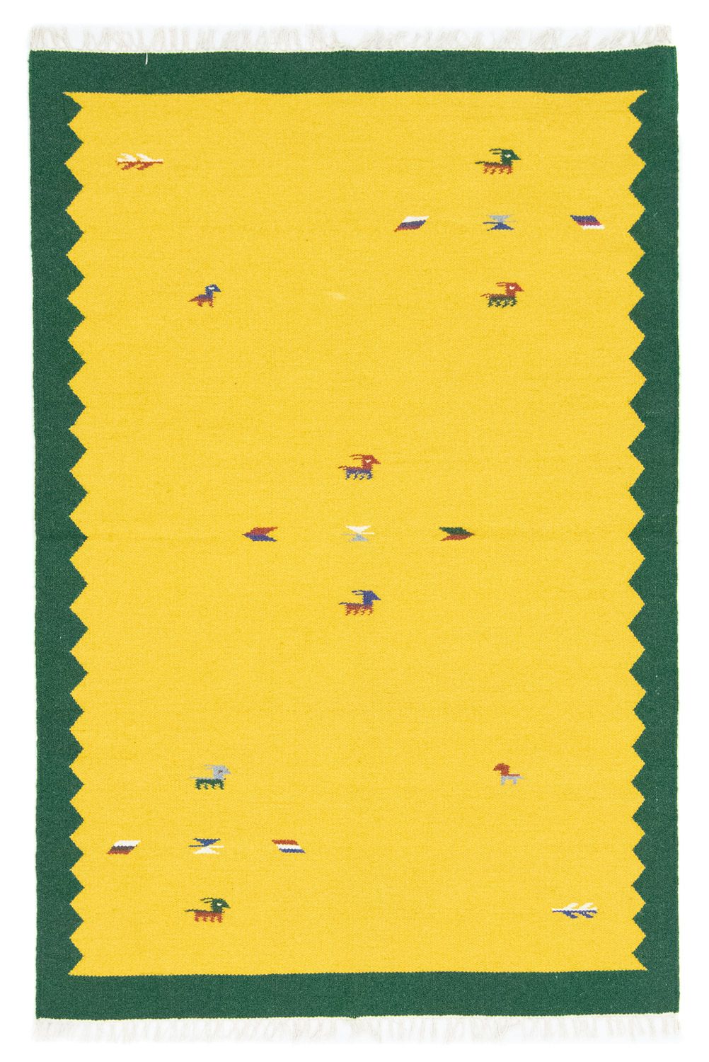 Alfombra Kelim - Tendencia - 180 x 120 cm - amarillo