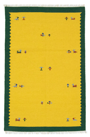 Alfombra Kelim - Tendencia - 180 x 120 cm - amarillo