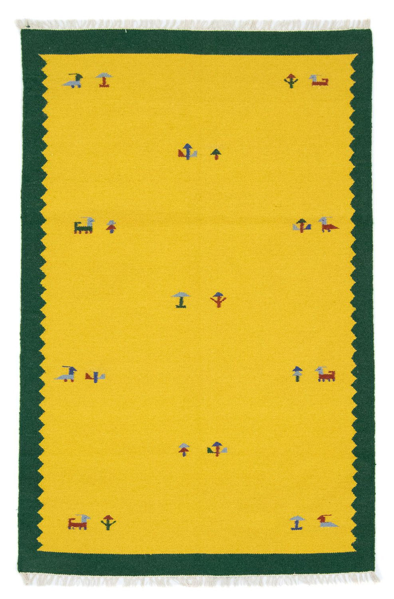 Alfombra Kelim - Tendencia - 180 x 120 cm - amarillo