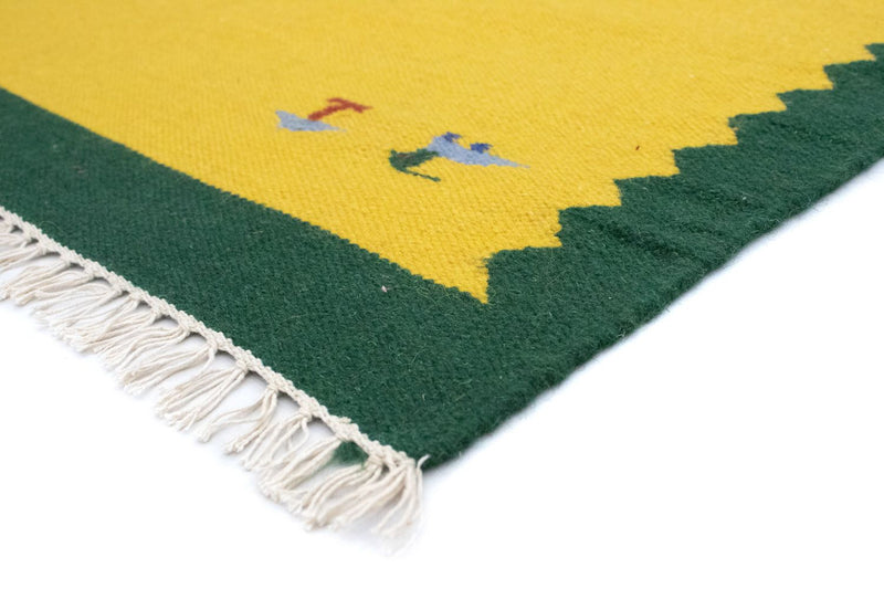 Alfombra Kelim - Tendencia - 180 x 120 cm - amarillo