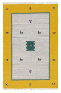 Alfombra Kelim - Tendencia - 180 x 120 cm - beige