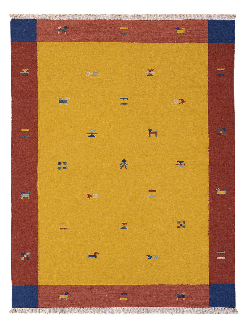 Kelim Teppich - Trendy - 240 x 170 cm - gold