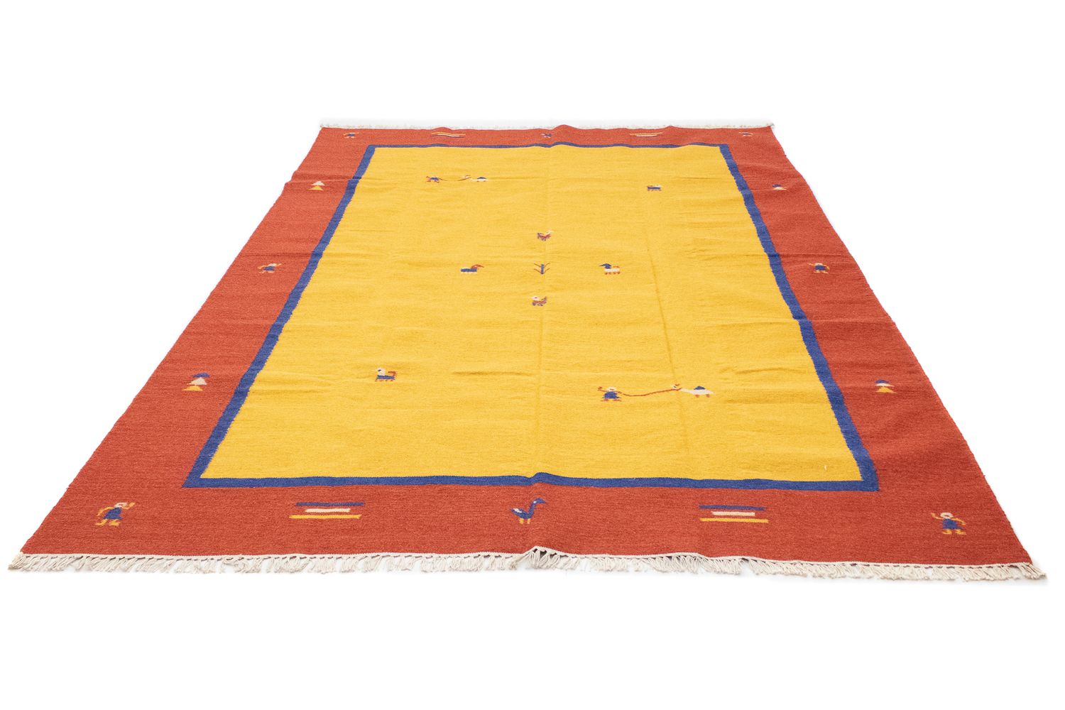 Alfombra Kelim - Tendencia - 300 x 200 cm - amarillo