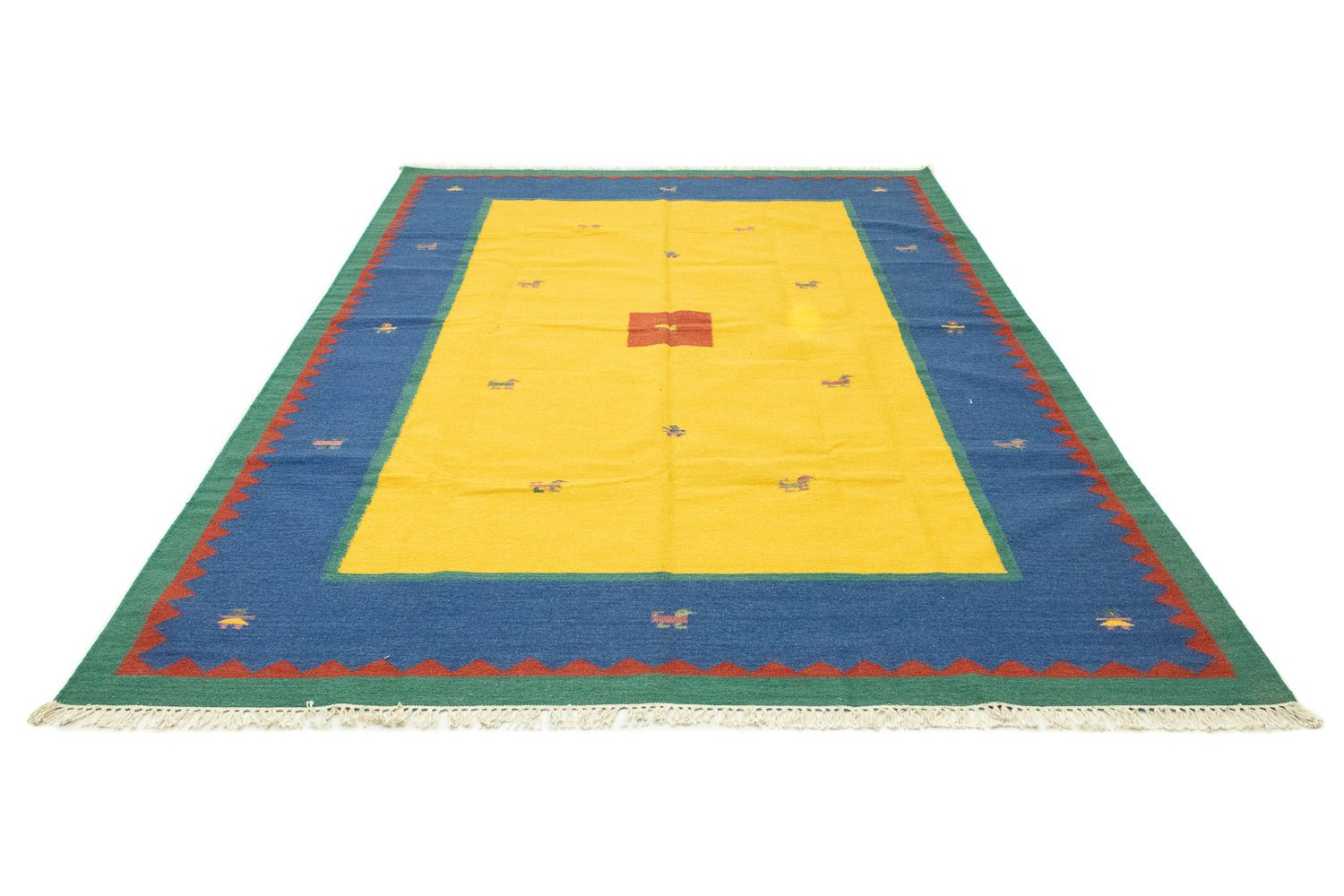 Alfombra Kelim - Tendencia - 300 x 200 cm - amarillo