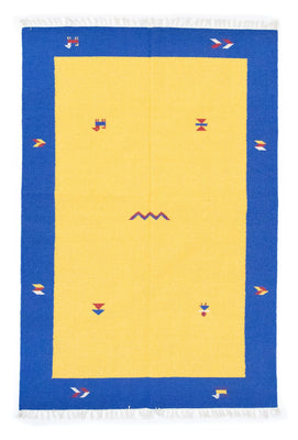 Alfombra Kelim - Tendencia - 200 x 140 cm - amarillo