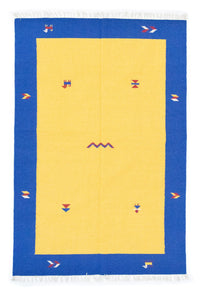 Alfombra Kelim - Tendencia - 200 x 140 cm - amarillo