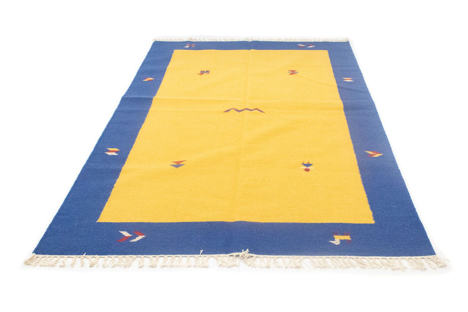 Alfombra Kelim - Tendencia - 200 x 140 cm - amarillo