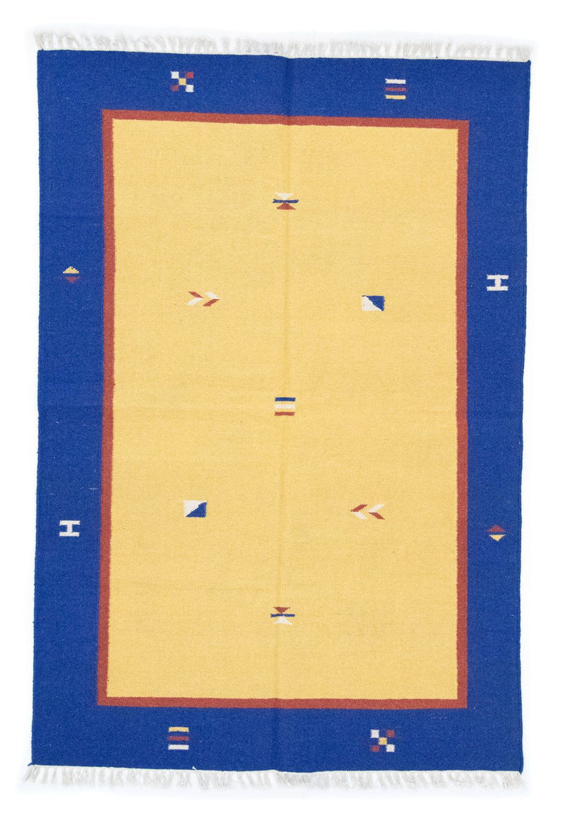 Alfombra Kelim - Tendencia - 200 x 140 cm - amarillo