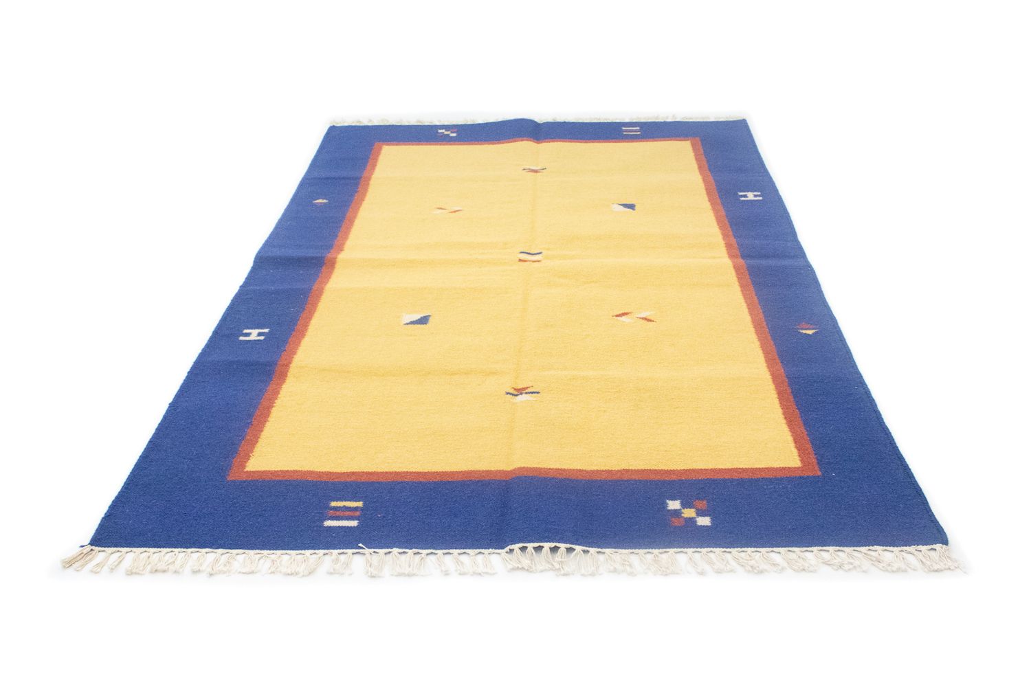 Alfombra Kelim - Tendencia - 200 x 140 cm - amarillo