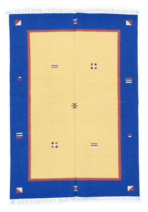 Alfombra Kelim - Tendencia - 200 x 140 cm - amarillo