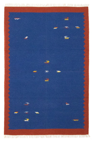 Alfombra Kelim - Tendencia - 180 x 120 cm - azul