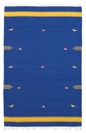 Alfombra Kelim - Tendencia - 180 x 120 cm - azul