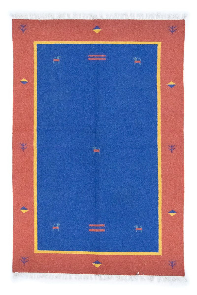 Alfombra Kelim - Tendencia - 200 x 140 cm - azul