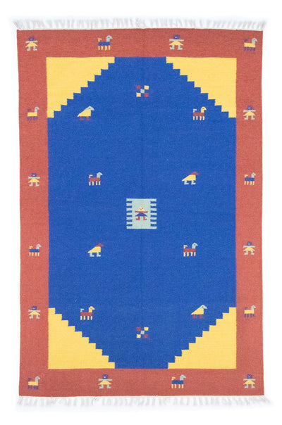 Kilim moderno Alfombra 140x200cm - Alfombra de lana