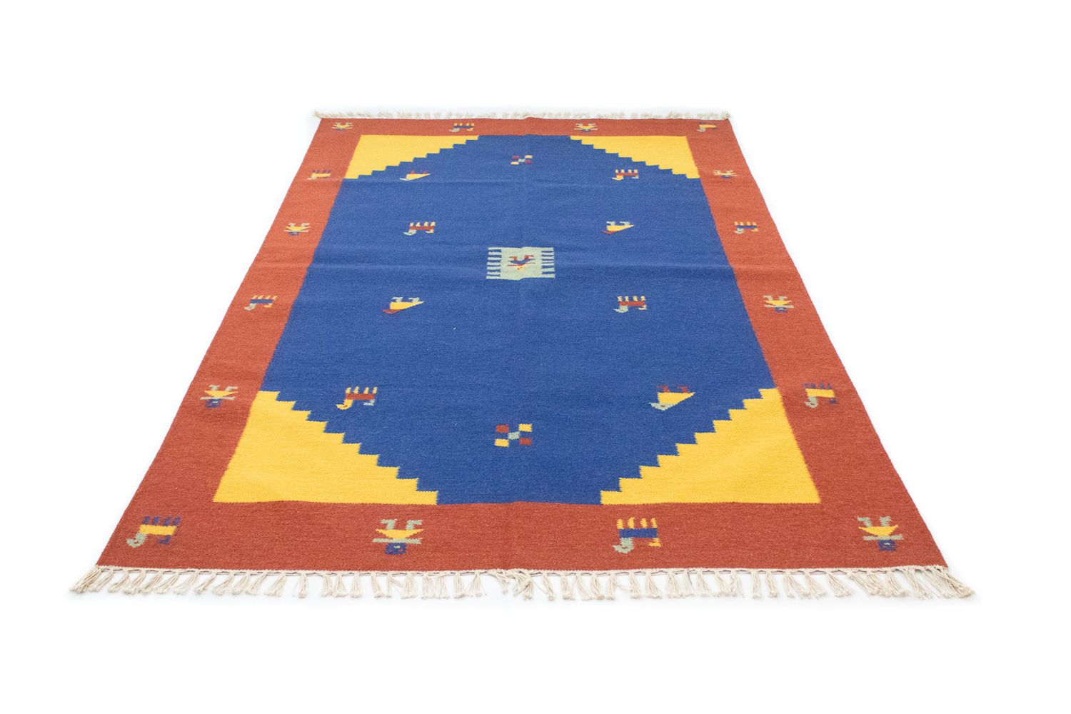 Alfombra Kelim - Tendencia - 200 x 140 cm - azul