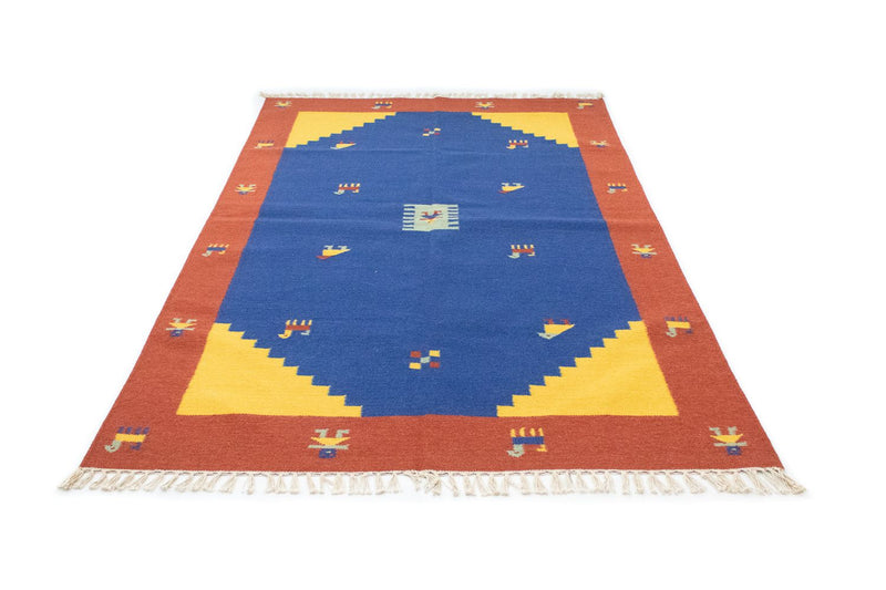 Alfombra Kelim - Tendencia - 200 x 140 cm - azul