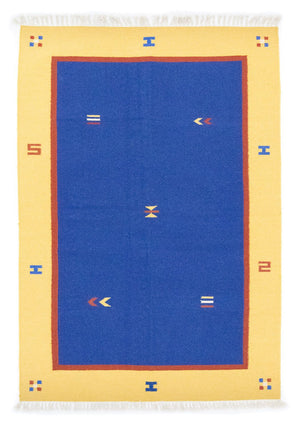 Alfombra Kelim - Tendencia - 200 x 140 cm - azul