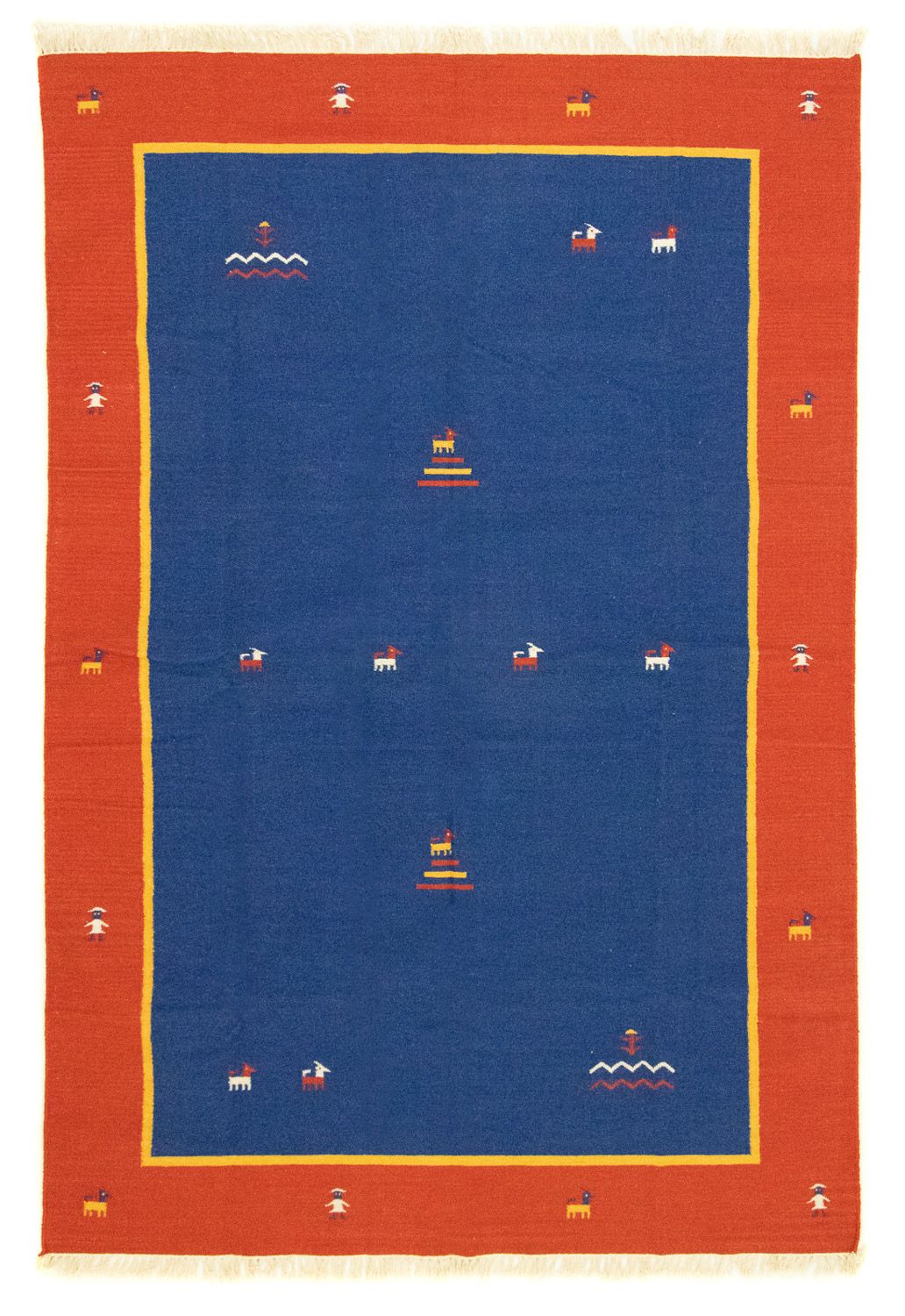 Alfombra Kelim - Tendencia - 300 x 200 cm - azul