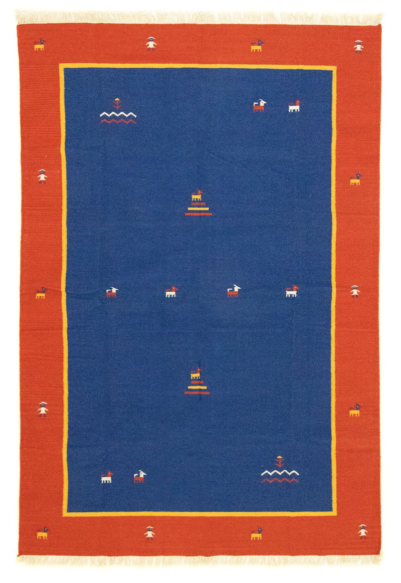 Alfombra Kelim - Tendencia - 300 x 200 cm - azul