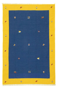 Alfombra Kelim - Tendencia - 300 x 200 cm - azul