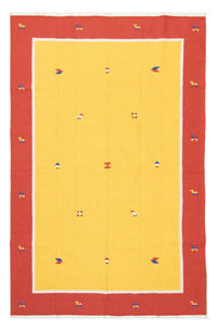 Alfombra Kelim - Tendencia - 300 x 200 cm - amarillo