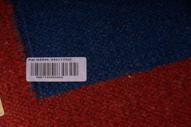 Alfombra Kelim - Tendencia - 240 x 170 cm - azul oscuro