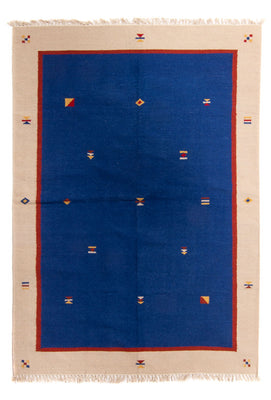 Alfombra Kelim - Tendencia - 240 x 170 cm - azul oscuro