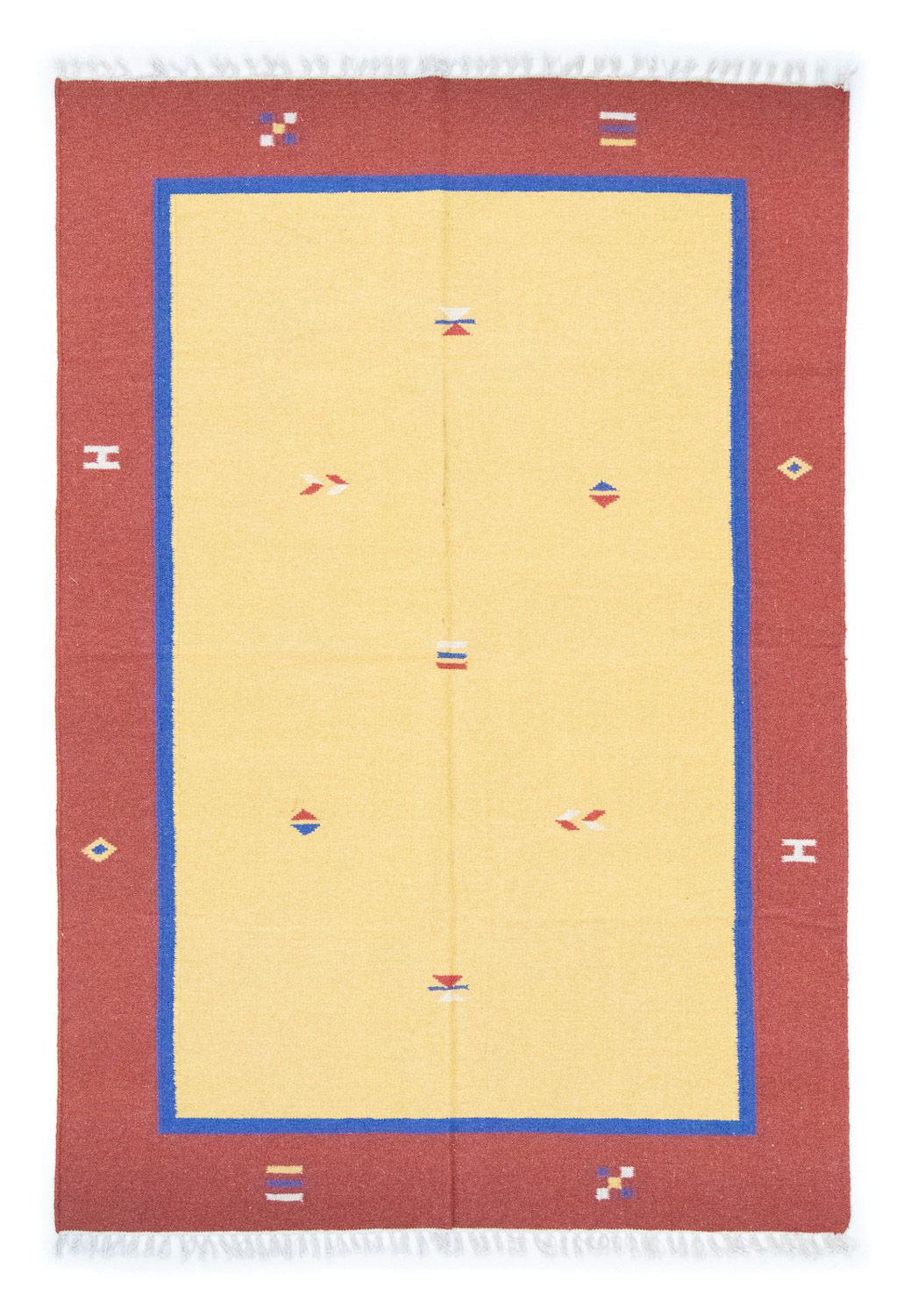 Alfombra Kelim - Tendencia - 200 x 140 cm - amarillo