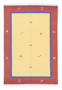 Alfombra Kelim - Tendencia - 200 x 140 cm - amarillo