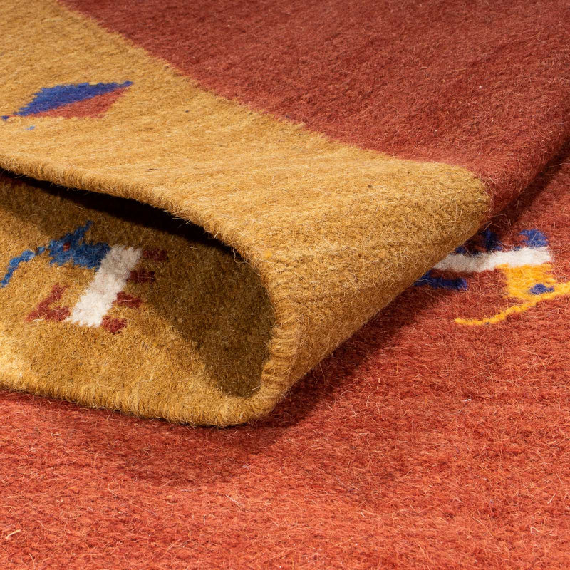 Alfombra Kelim - Tendencia - 240 x 170 cm - rojo oscuro