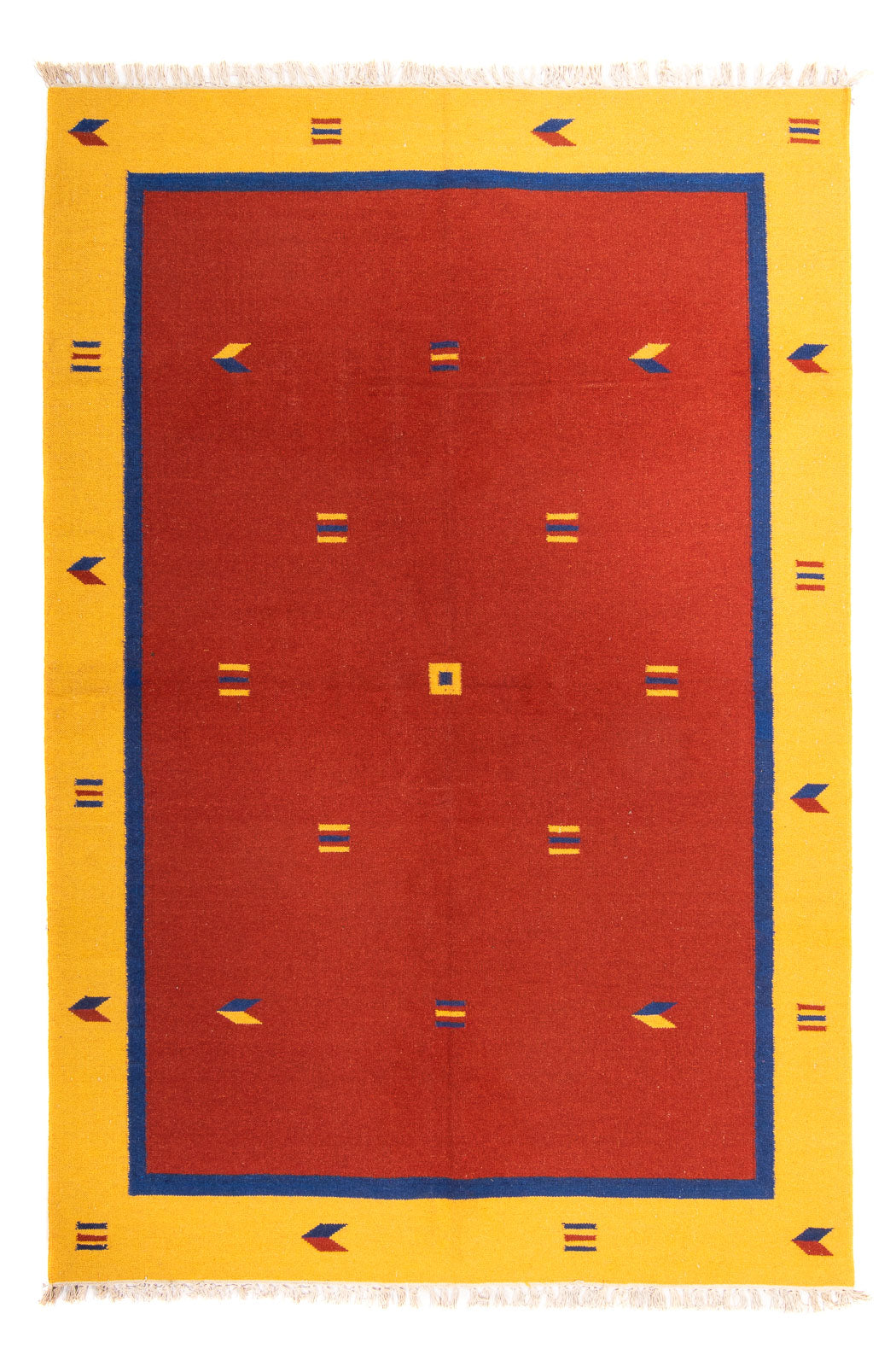 Alfombra Kelim - Tendencia - 240 x 170 cm - rojo oscuro