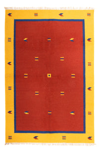 Alfombra Kelim - Tendencia - 240 x 170 cm - rojo oscuro