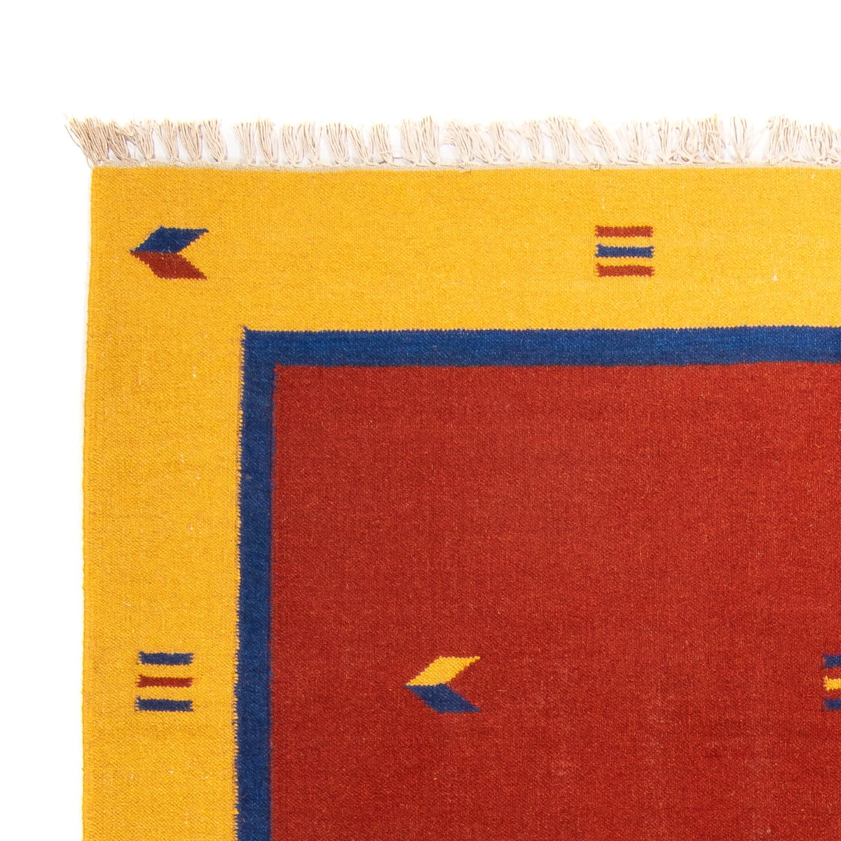 Alfombra Kelim - Tendencia - 240 x 170 cm - rojo oscuro