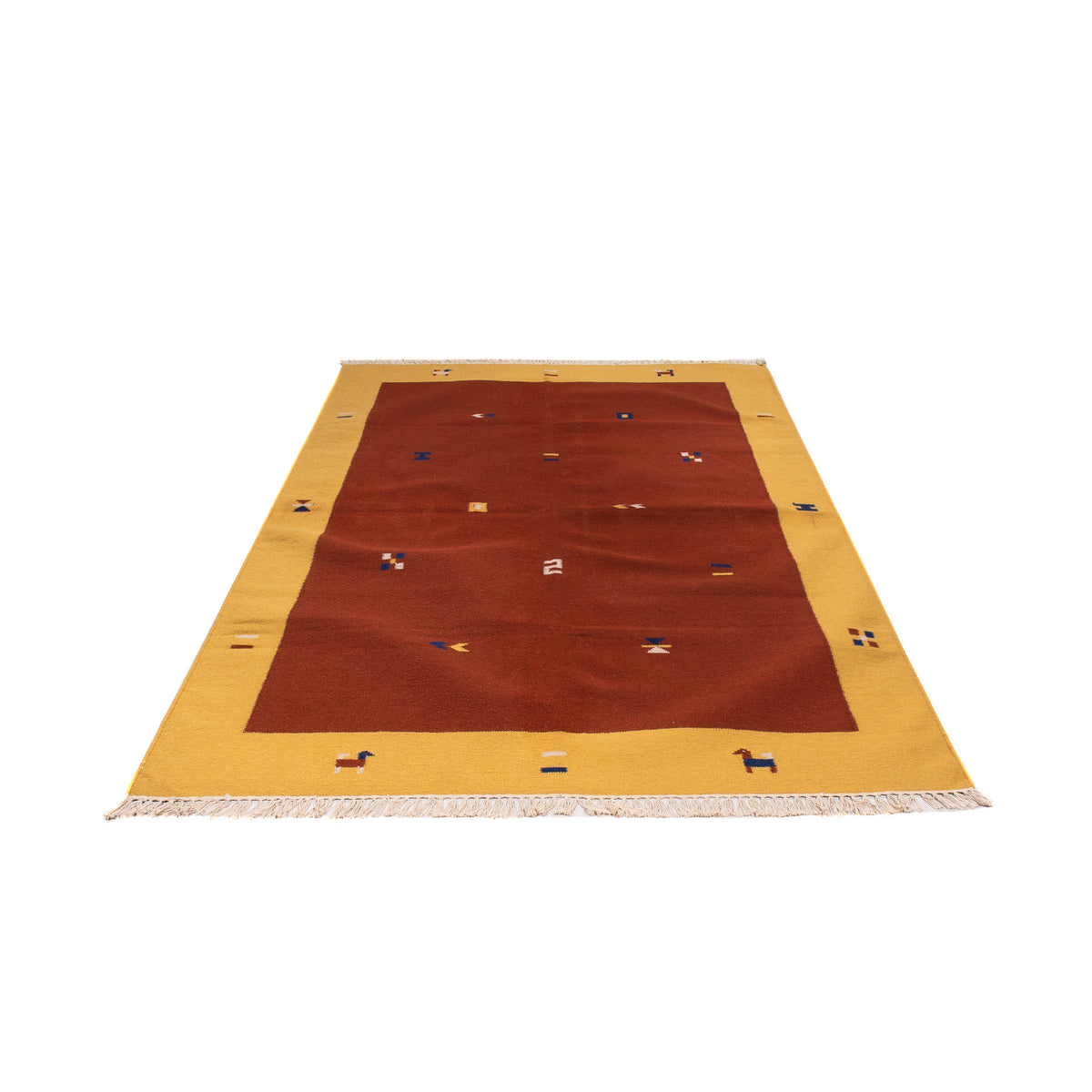 Alfombra Kelim - Tendencia - 240 x 170 cm - rojo oscuro