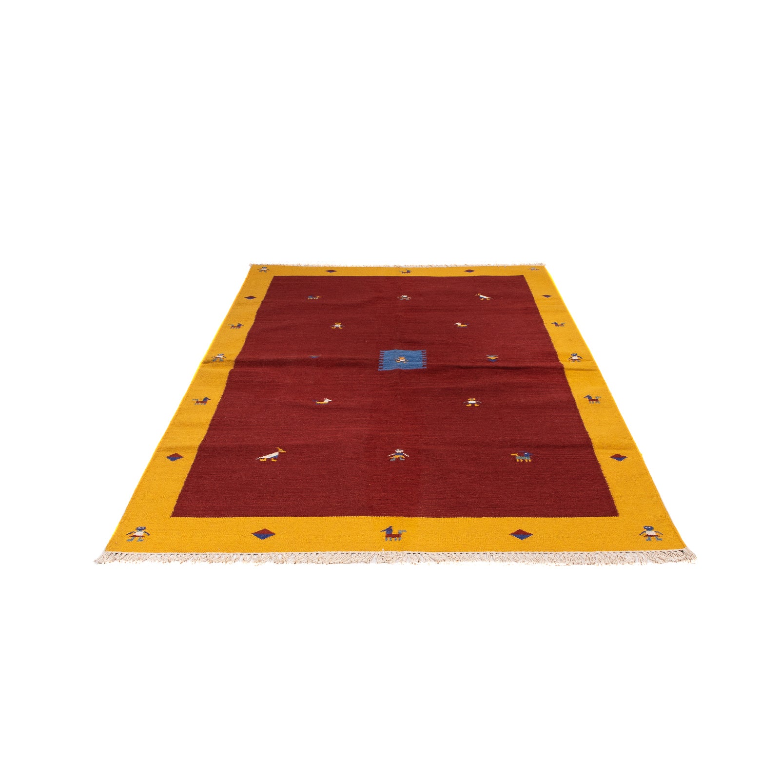 Alfombra Kelim - Tendencia - 240 x 170 cm - rojo oscuro