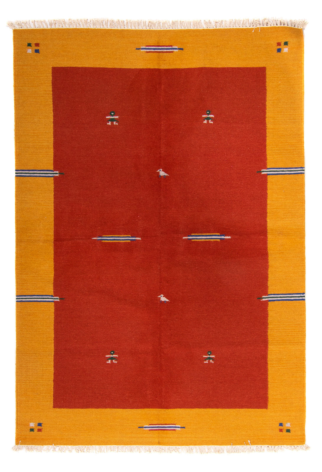 Alfombra Kelim - Tendencia - 240 x 170 cm - rojo oscuro