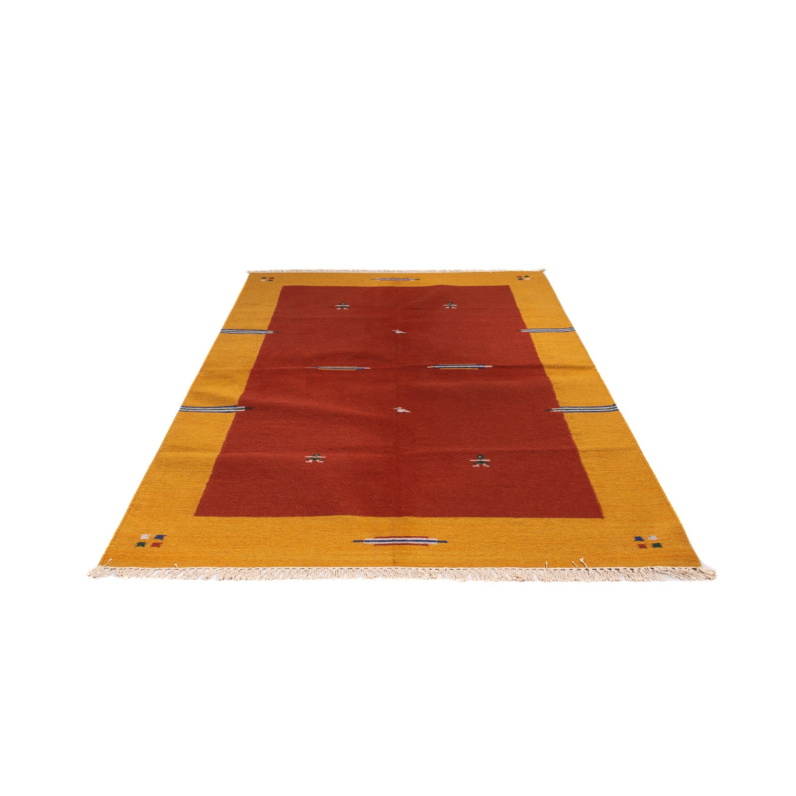 Alfombra Kelim - Tendencia - 240 x 170 cm - rojo oscuro