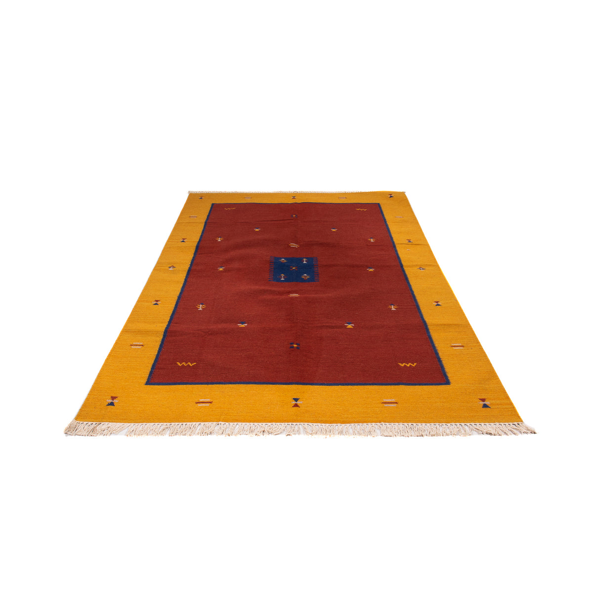 Alfombra Kelim - Tendencia - 240 x 170 cm - rojo oscuro
