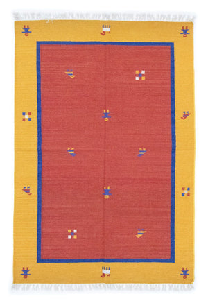 Alfombra Kelim - Tendencia - 200 x 140 cm - rojo